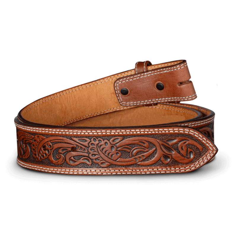 Tooled Leather Belt- This belt is made with 100% natural top quality ...