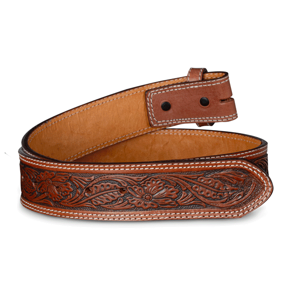 Enhance your outfit with the Floral Leather Belt, crafted from 100% natural top-quality leather. Expertly stitched with natural-colored thread, this belt is pure leather with no fillers.  Elevate your style—get yours today!